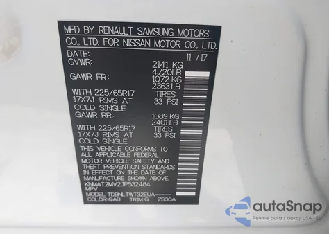 2018 Nissan Rogue Sv из США, поврежденный, VIN KNMAT2MV2JP532484